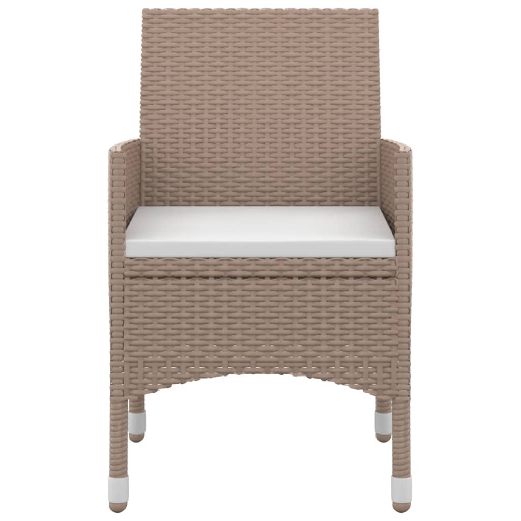 7-Delige Tuinset Met Kussens Poly Rattan En Glas