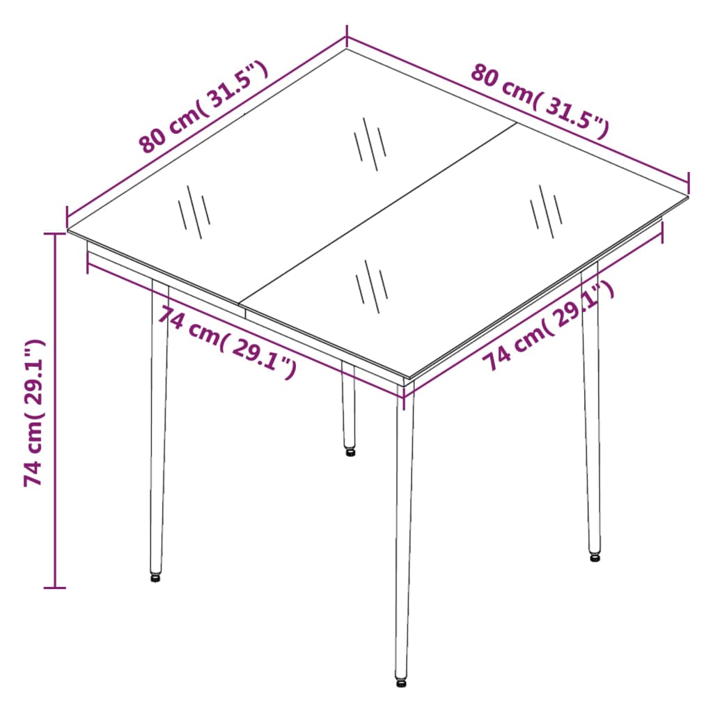 3-Delige Tuinset Met Kussens Poly Rattan En Glas