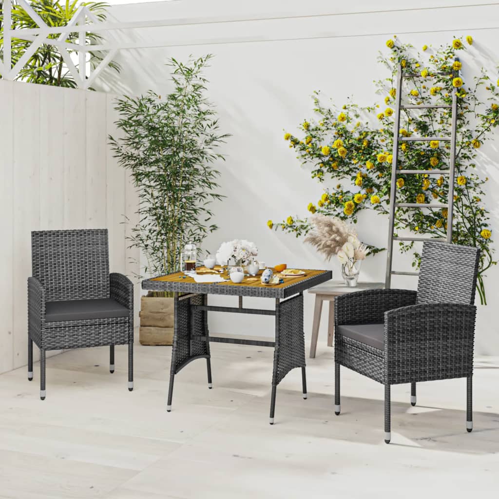 3-Delige Tuinset Poly Rattan