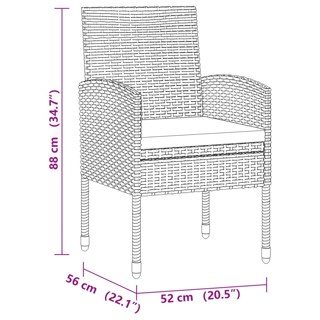 7-Delige Tuinset Poly Rattan
