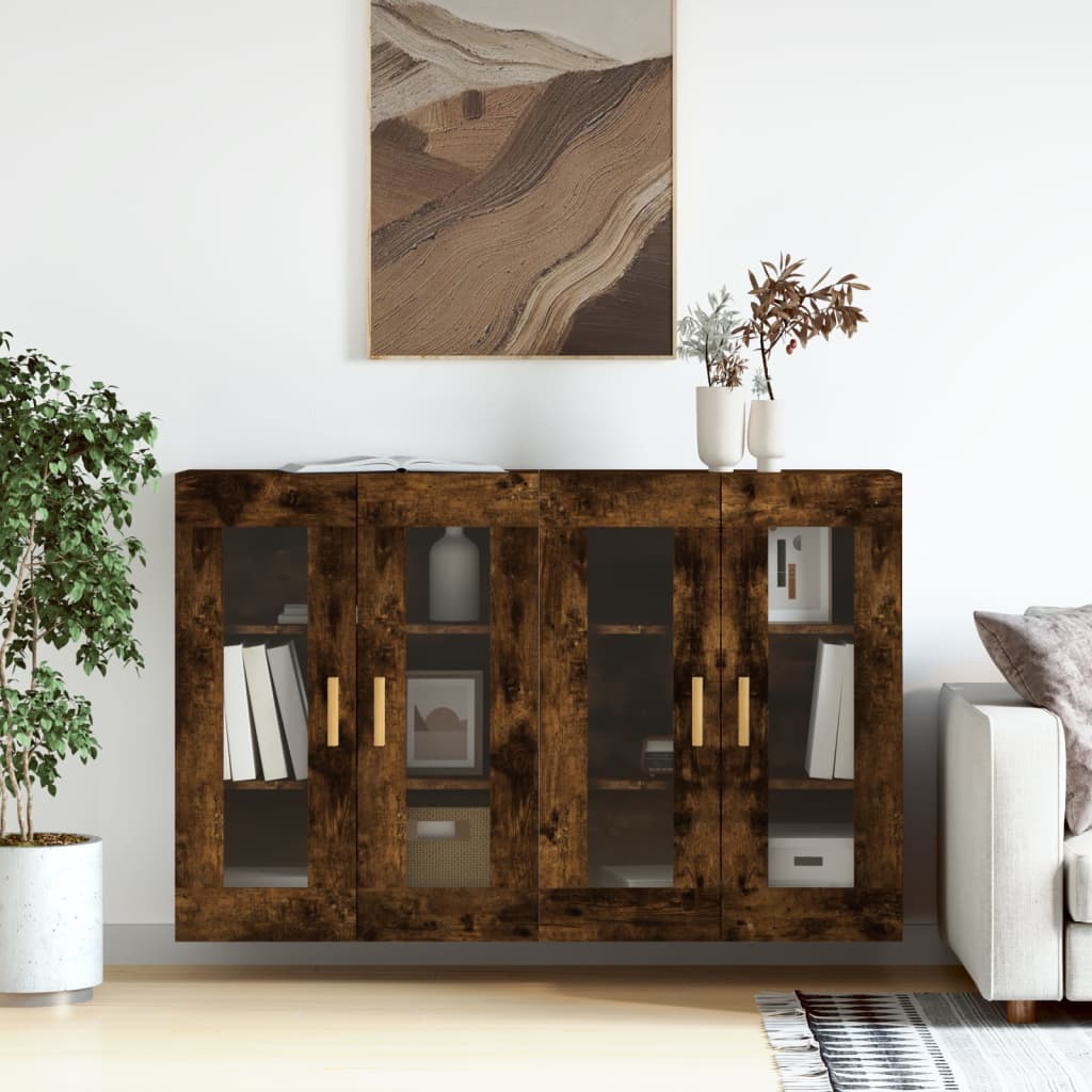 Wandgemonteerde Kasten 2 Pcs Artisan Eik En Zwart