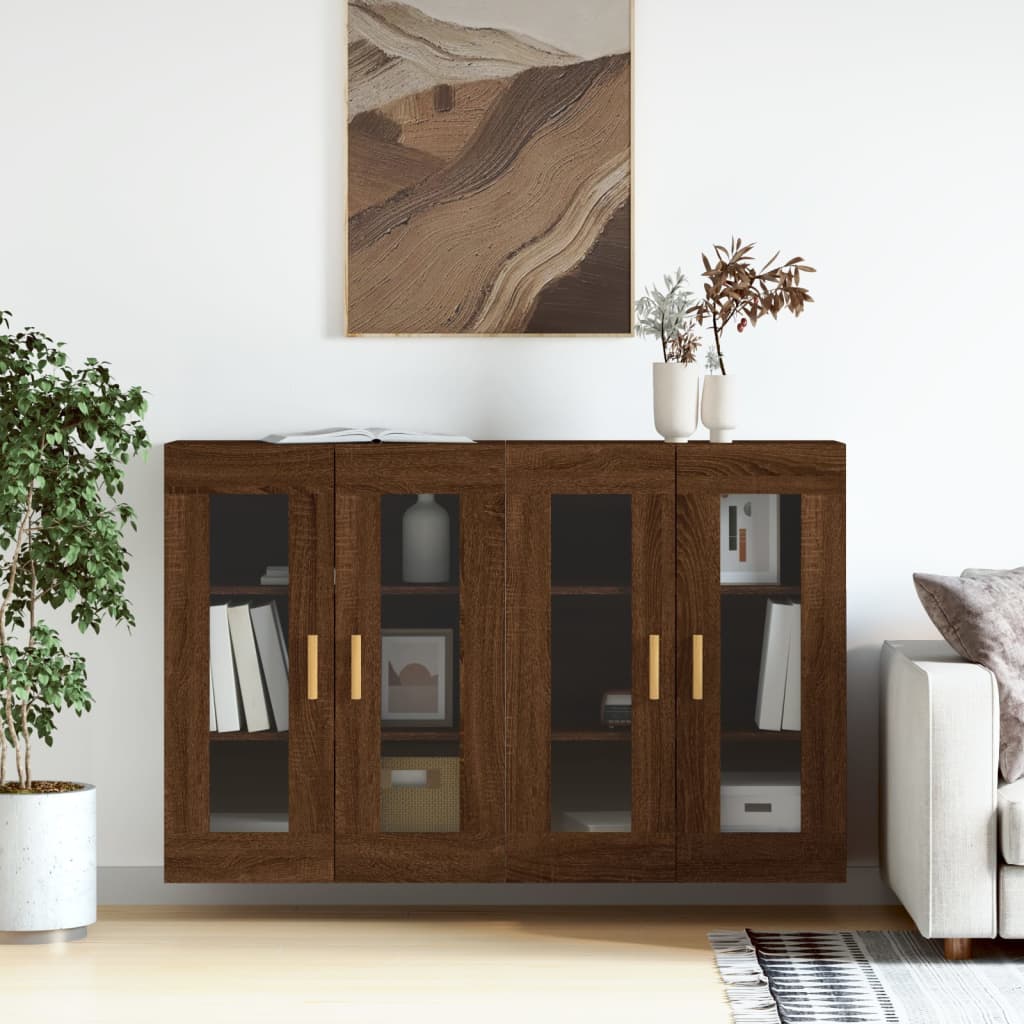 Wandgemonteerde Kasten 2 Pcs Artisan Eik En Zwart