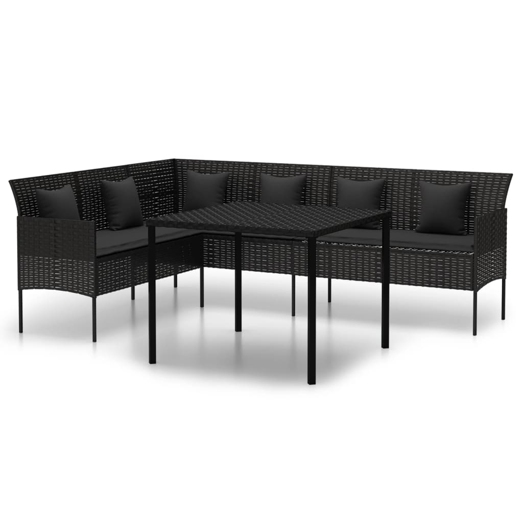 Tuinset Met Kussens Poly Rattan