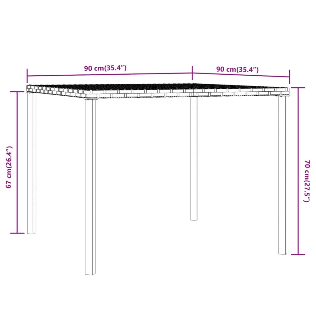 Tuinset Met Kussens Poly Rattan