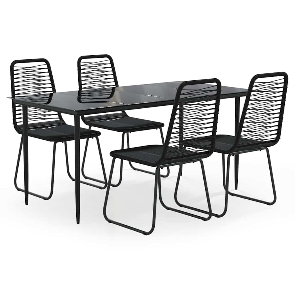 5-Delige Tuinset Zwart