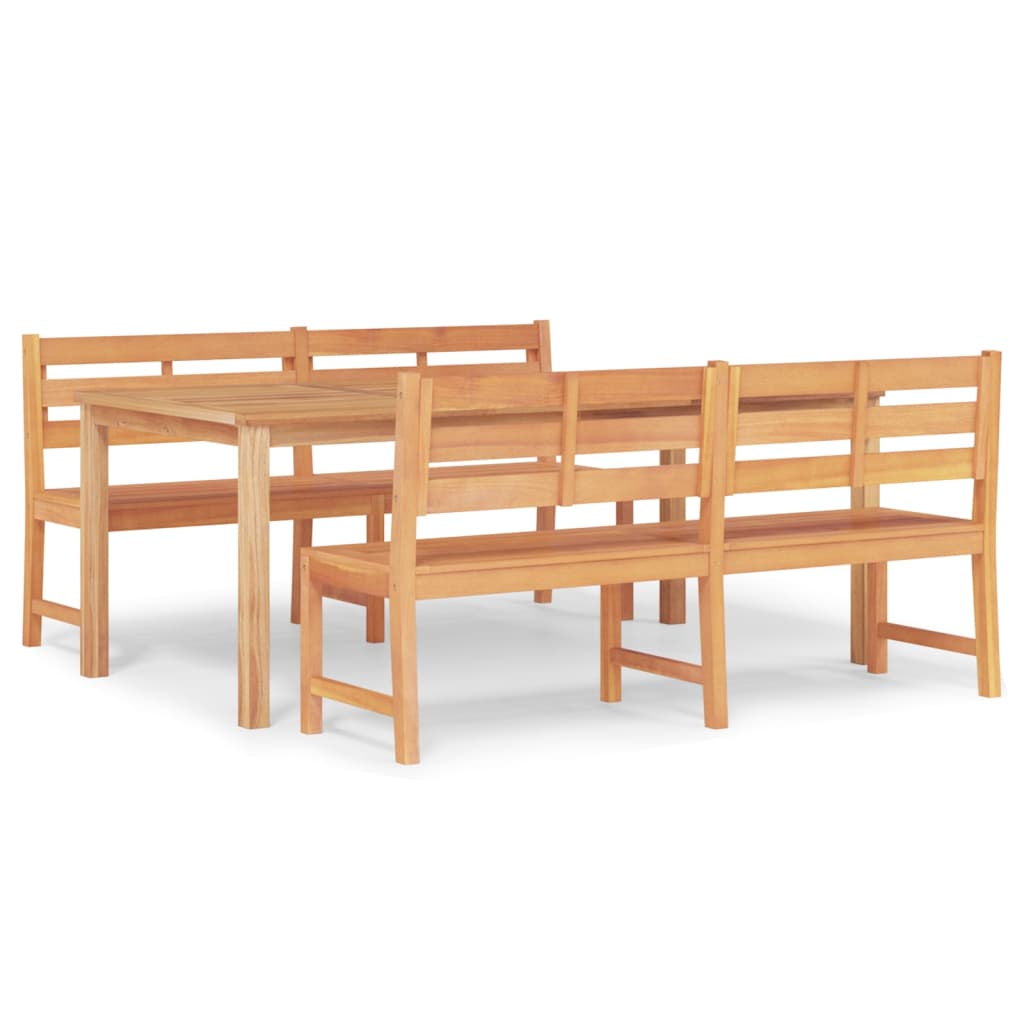 3-Delige Tuinset Massief Teakhout