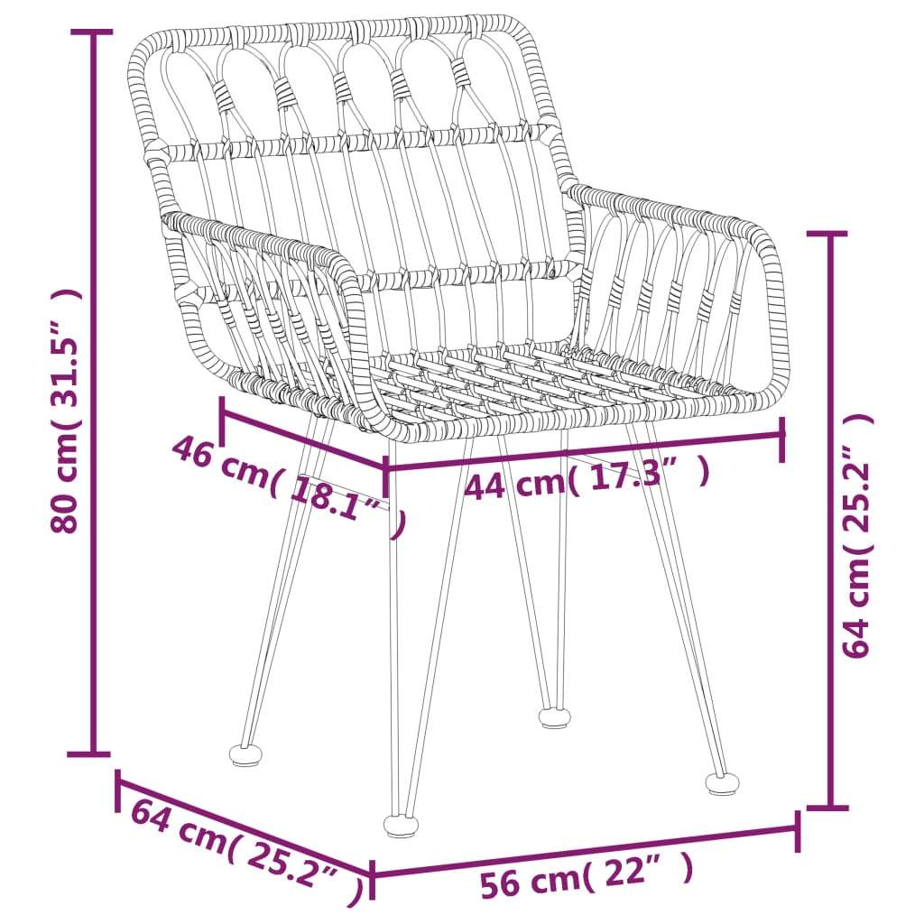 Tuinset Poly Rattan