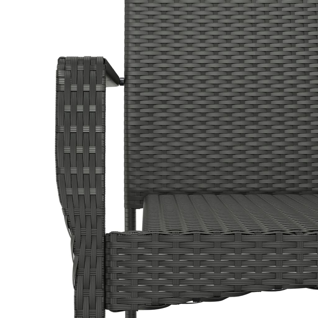 3-Delige Tuinset Met Kussens Poly Rattan