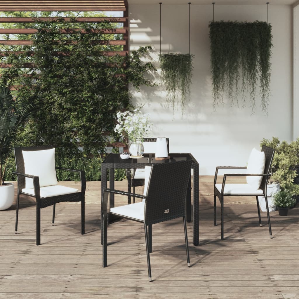 3-Delige Tuinset Met Kussens Poly Rattan