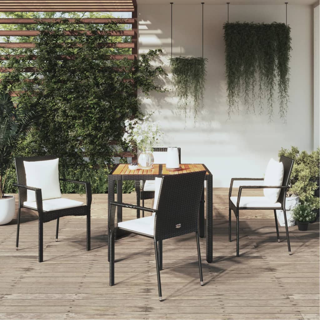 3-Delige Tuinset Met Kussens Poly Rattan