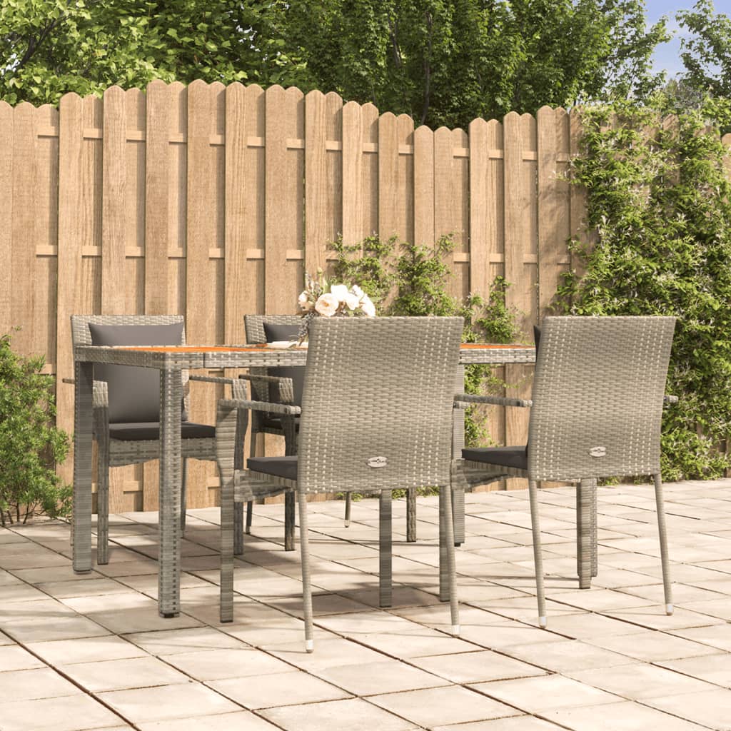 3-Delige Tuinset Met Kussens Poly Rattan