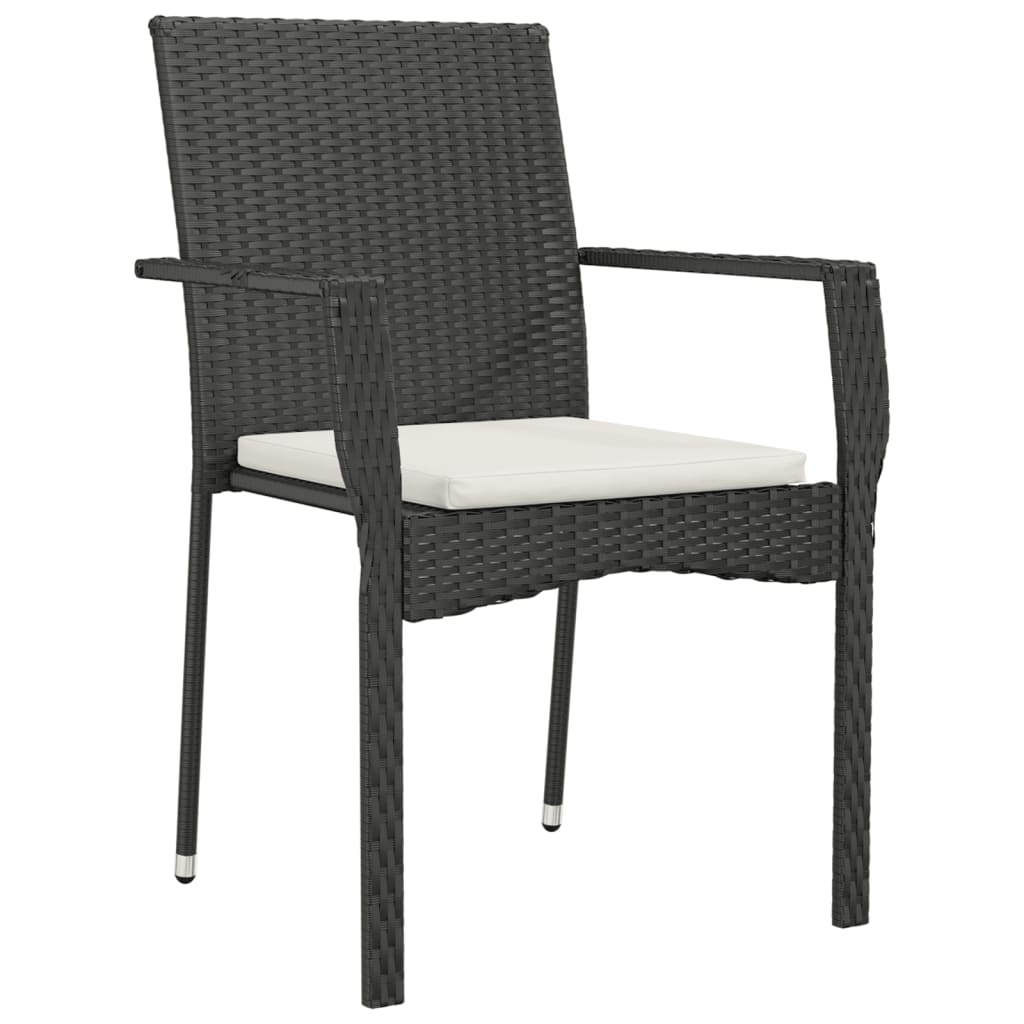 3-Delige Tuinset Met Kussens Poly Rattan