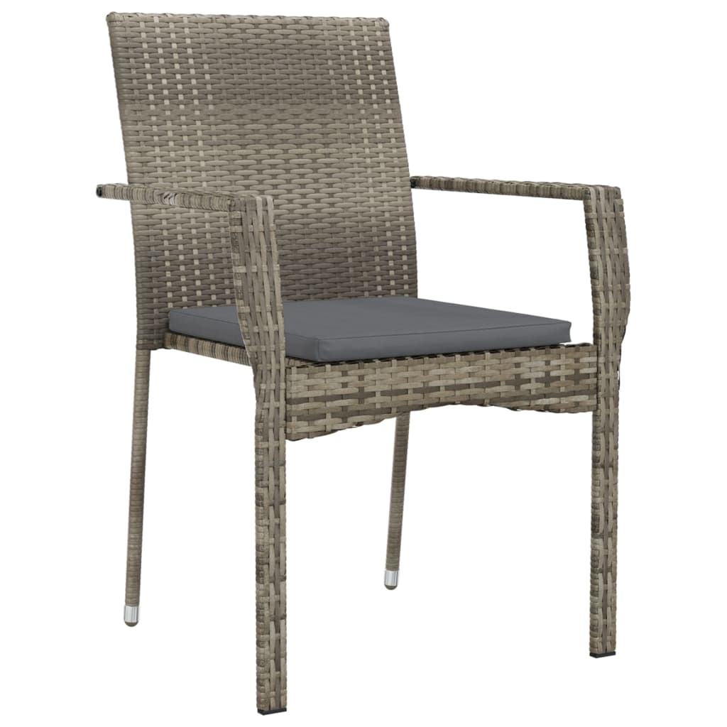 5-Delige Tuinset Met Kussens Poly Rattan