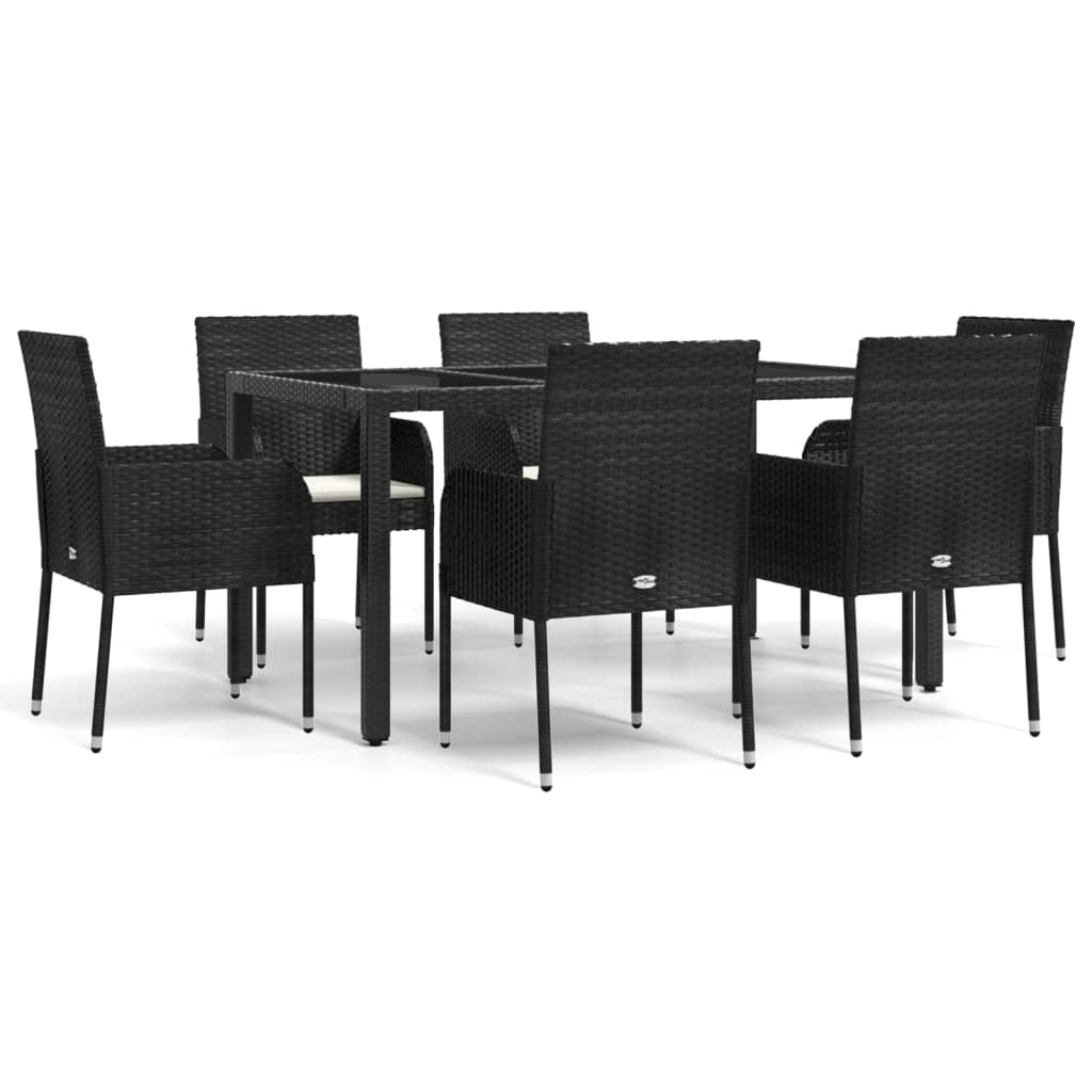 7-Delige Tuinset Met Kussens Poly Rattan