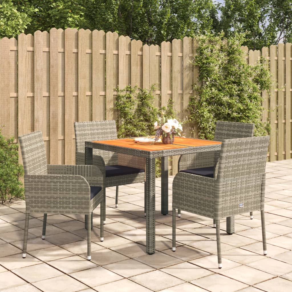 3-Delige Tuinset Met Kussens Poly Rattan