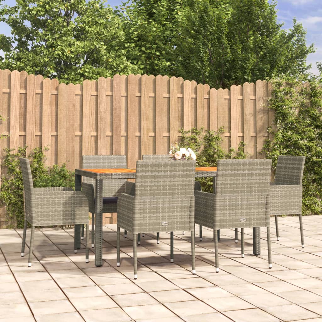 3-Delige Tuinset Met Kussens Poly Rattan