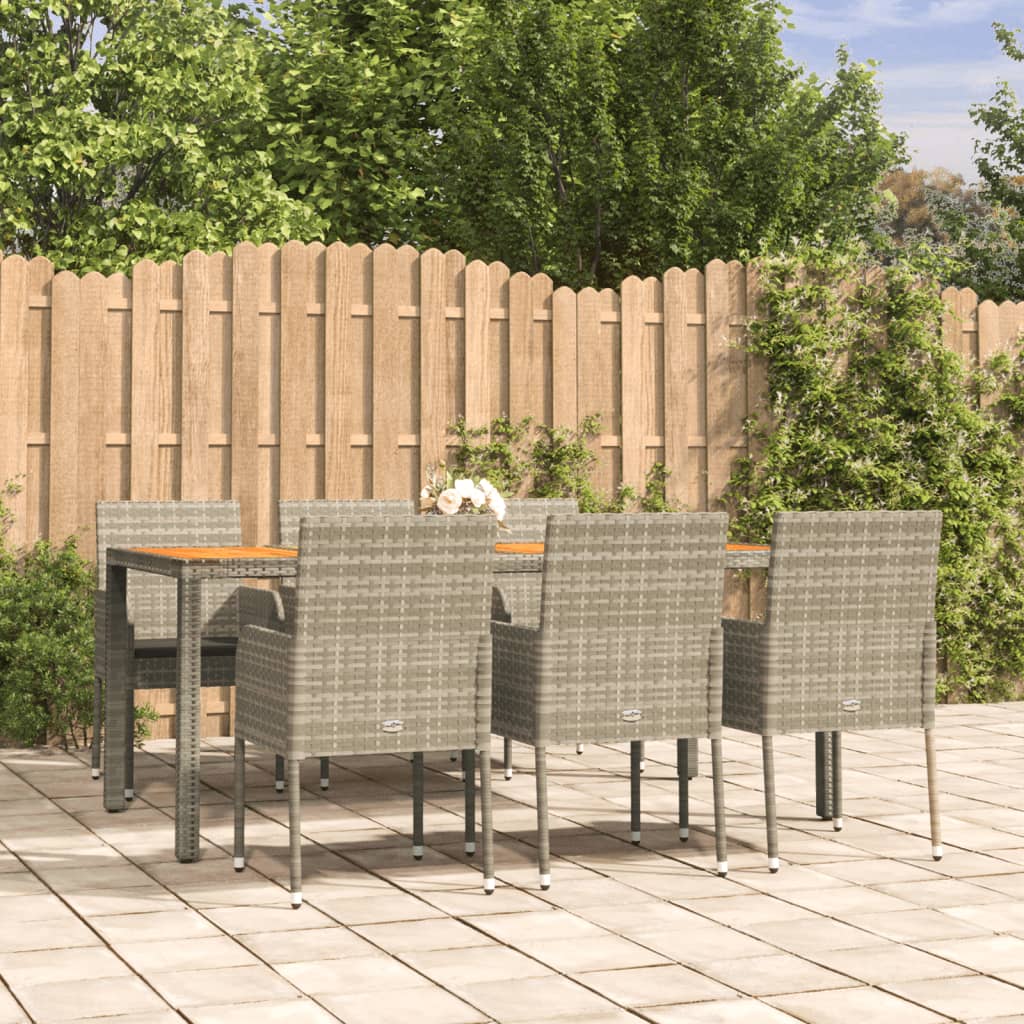 3-Delige Tuinset Met Kussens Poly Rattan