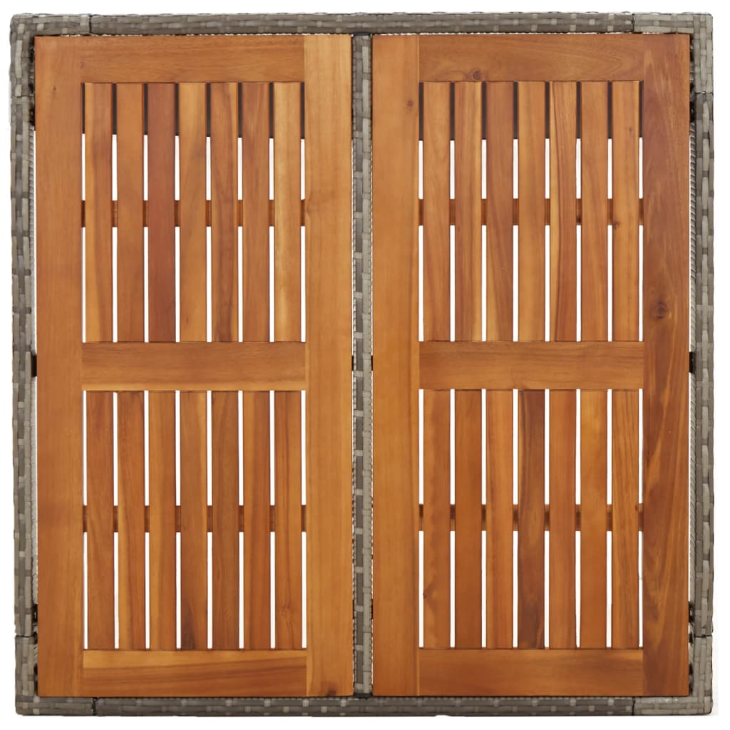 3-Delige Tuinset Met Kussens Poly Rattan Grijs
