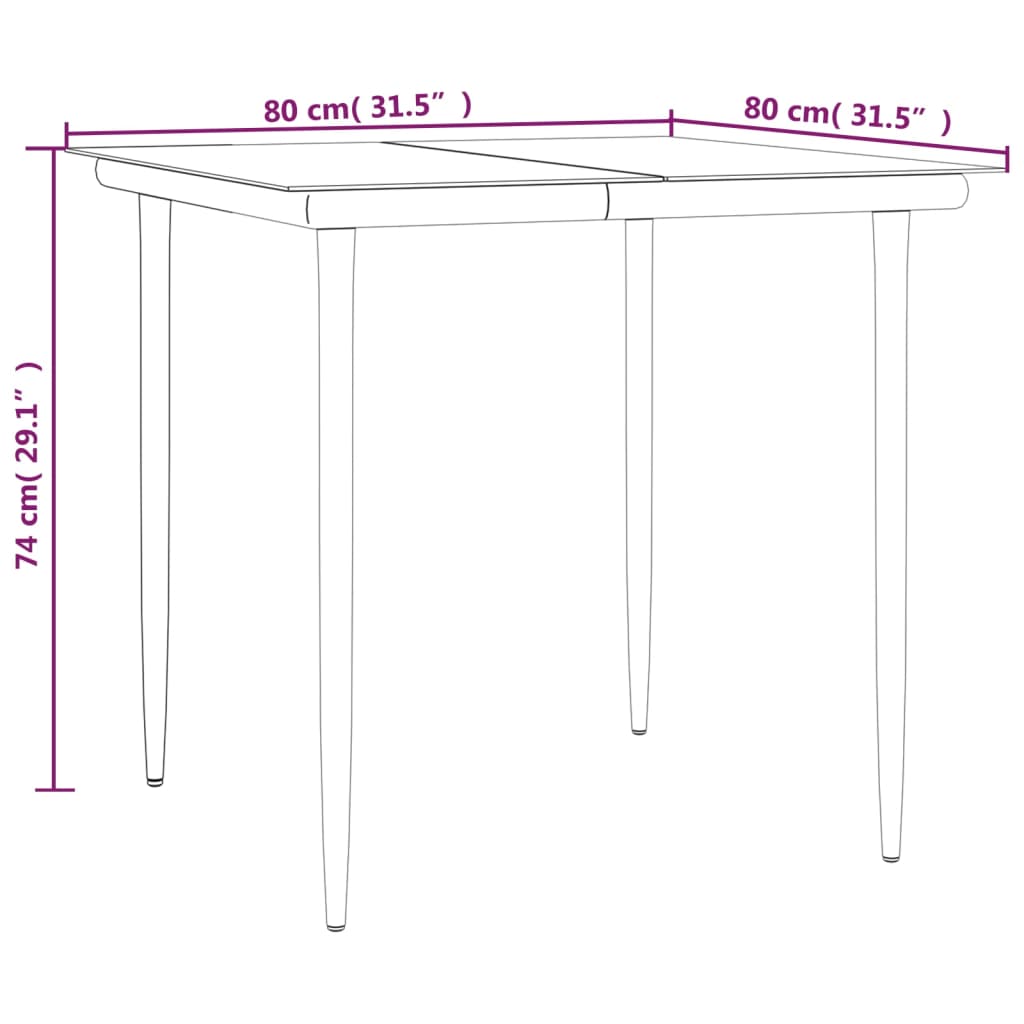 3-Delige Tuinset Met Kussens Poly Rattan