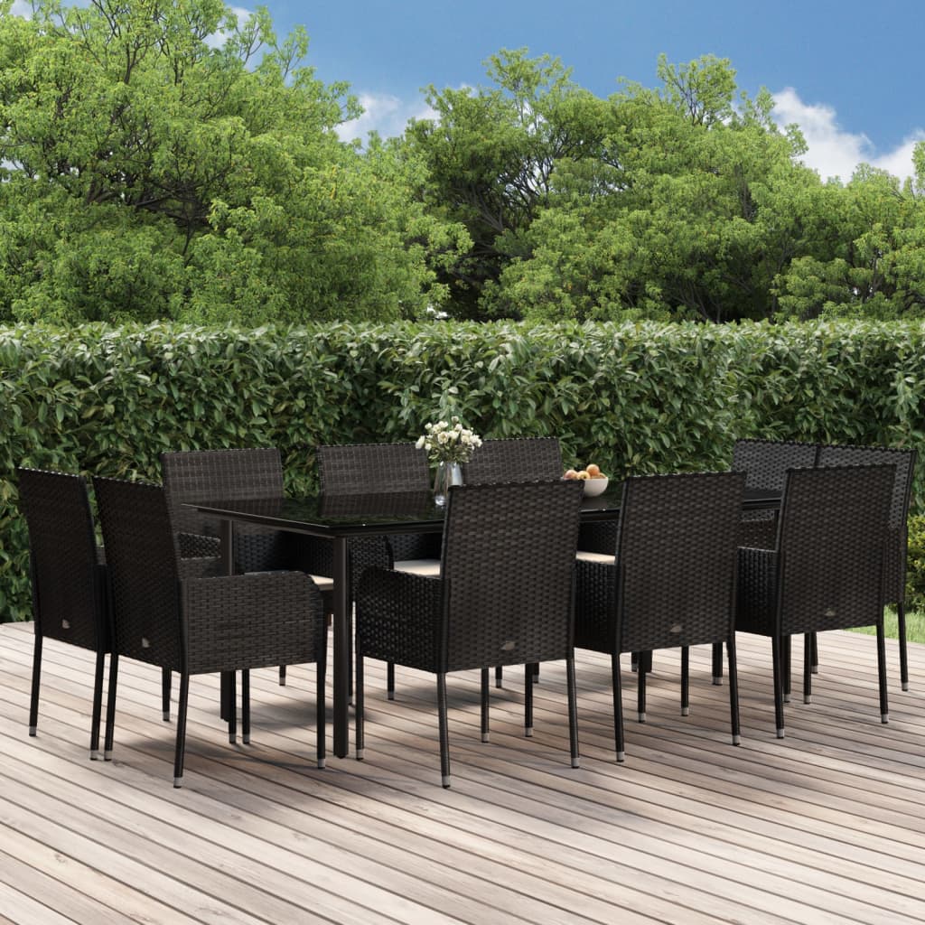 11-Delige Tuinset Met Kussens Poly Rattan