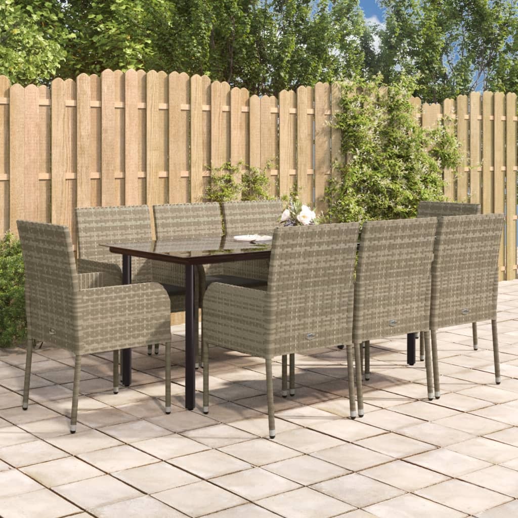 11-Delige Tuinset Met Kussens Poly Rattan