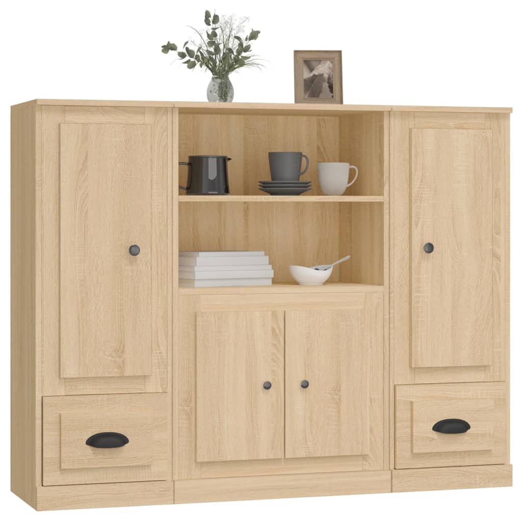 Hoge Kasten Bewerkt Hout Kleurig