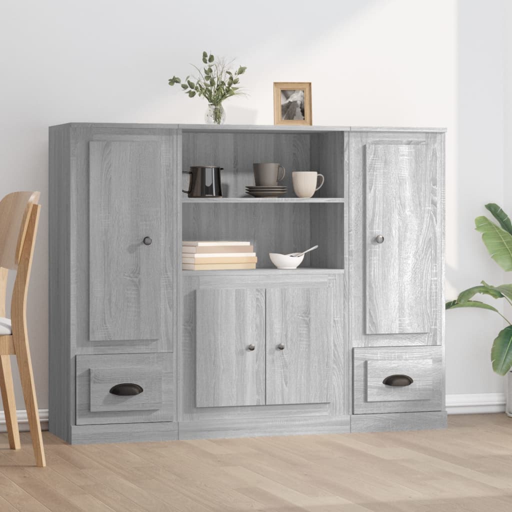 Hoge Kasten Bewerkt Hout Kleurig