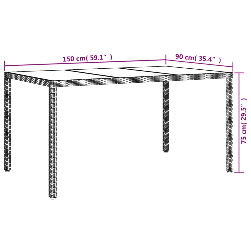 5-Delige Tuinset Met Kussens Poly Rattan Wit