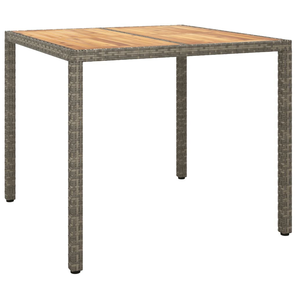 3-Delige Tuinset Met Kussens Poly Rattan Grijs