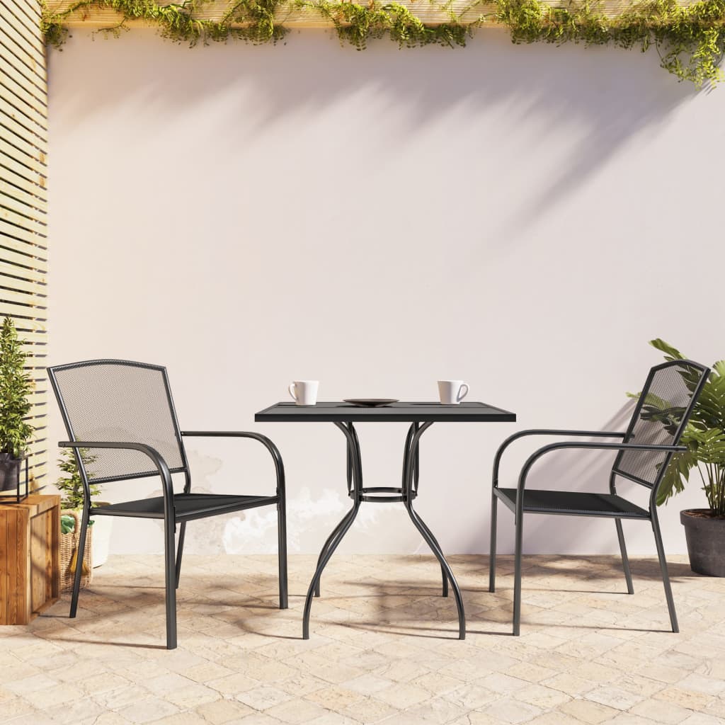 5-Delige Tuinset Staal Antracietkleurig