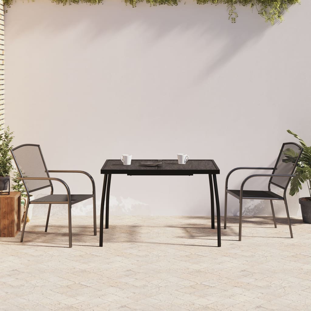 5-Delige Tuinset Staal Antracietkleurig