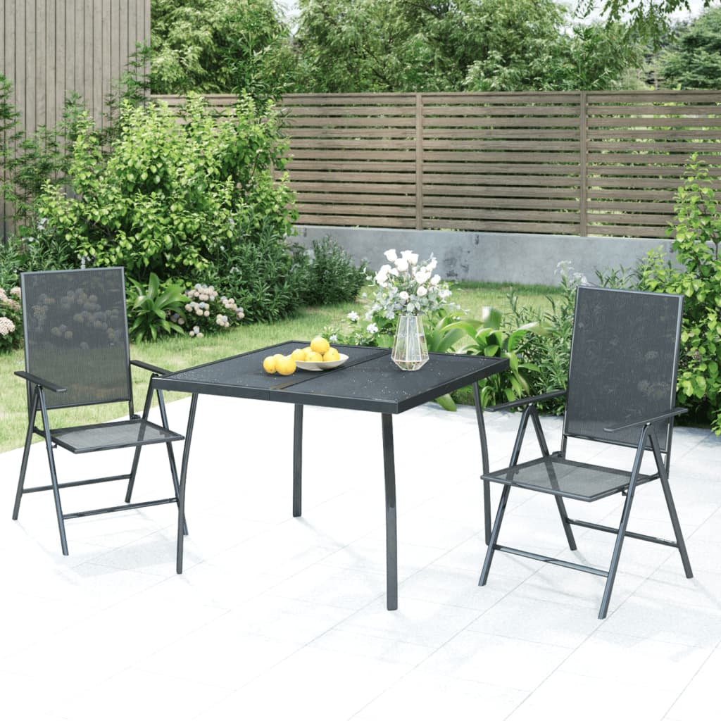 5-Delige Tuinset Staal Antracietkleurig