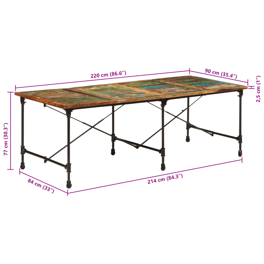 Eettafel Massief Gerecycled Hout
