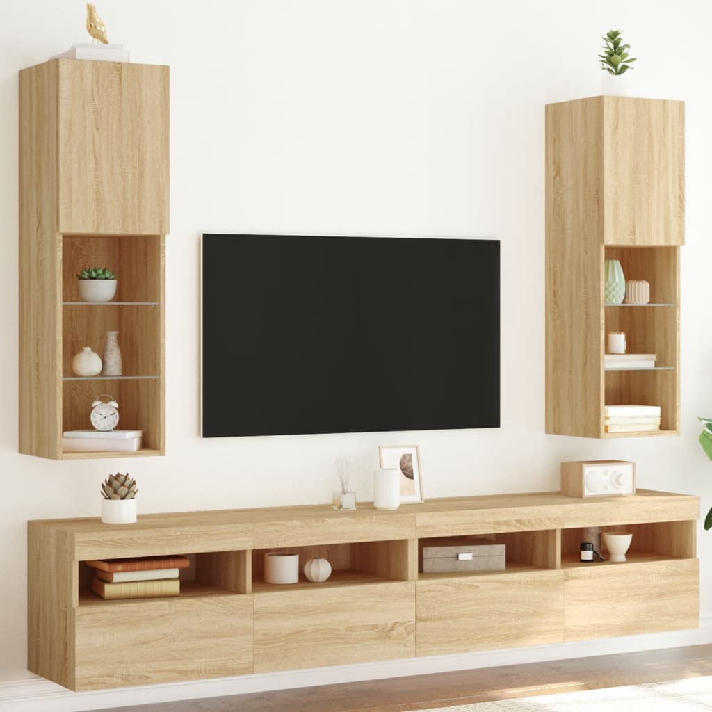 Wandgemonteerde Tv-Kasten 2 Pcs