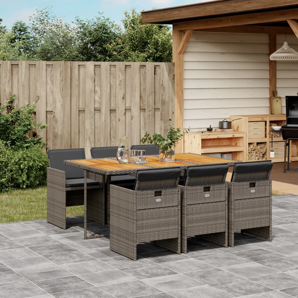 13-Delige Tuinset Met Kussens Poly Rattan