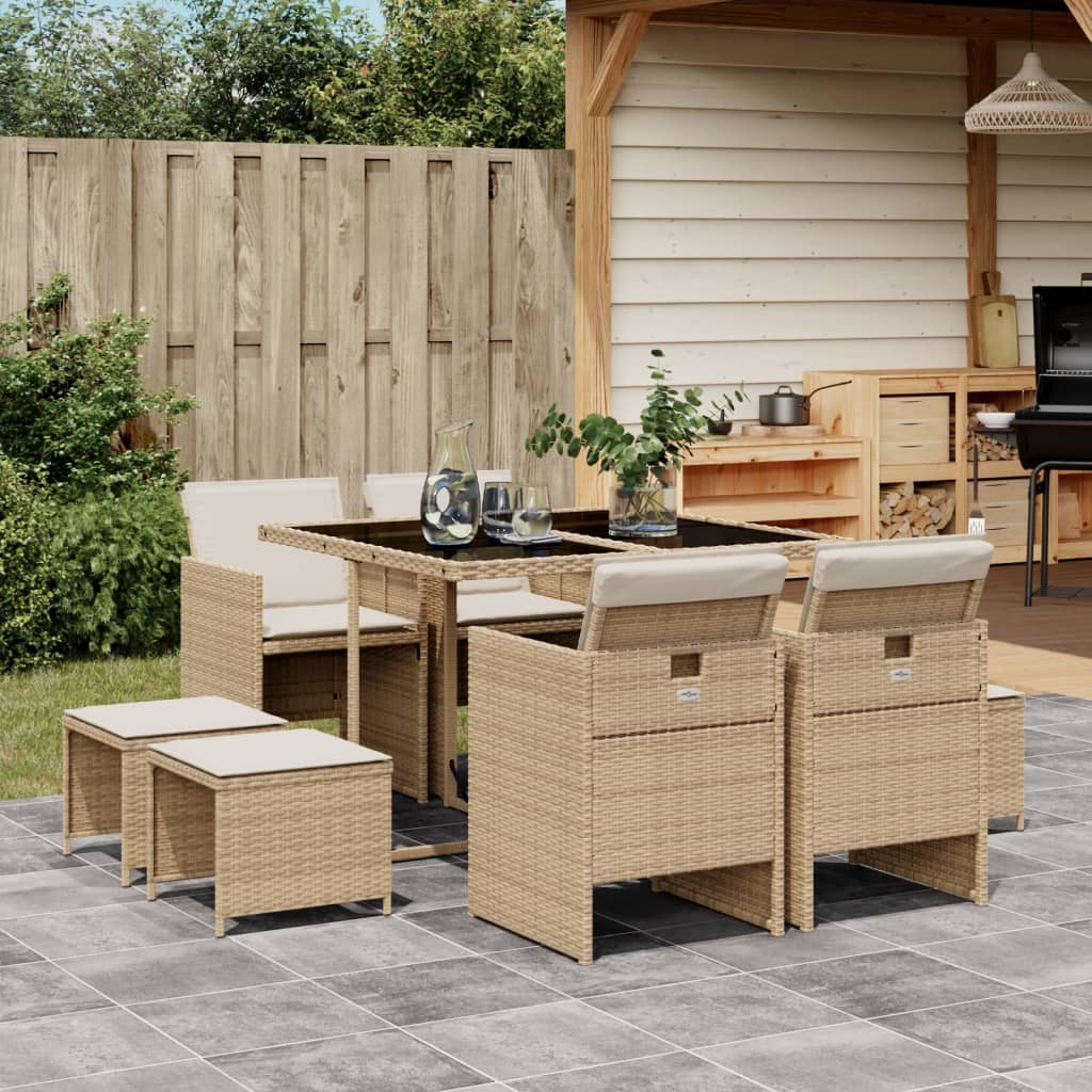9-Delige Tuinset Poly Rattan