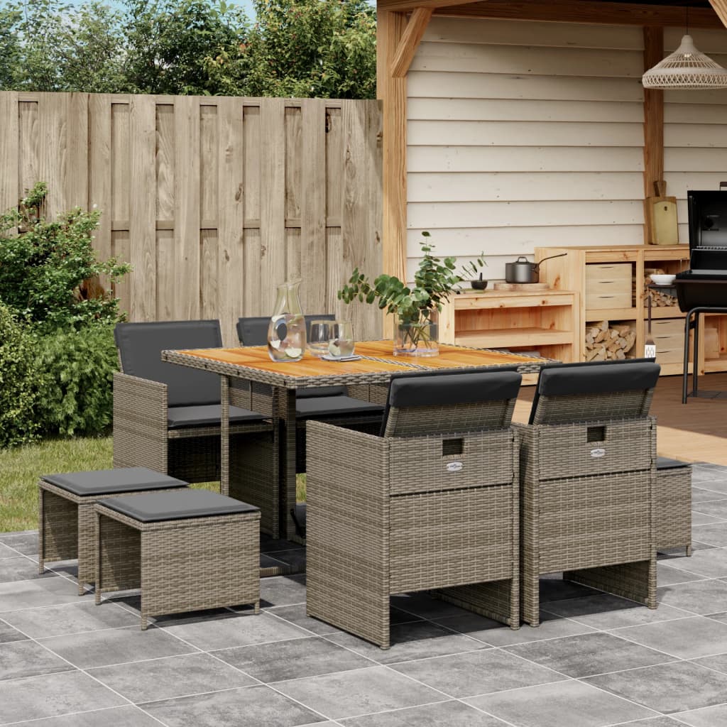 9-Delige Tuinset Poly Rattan