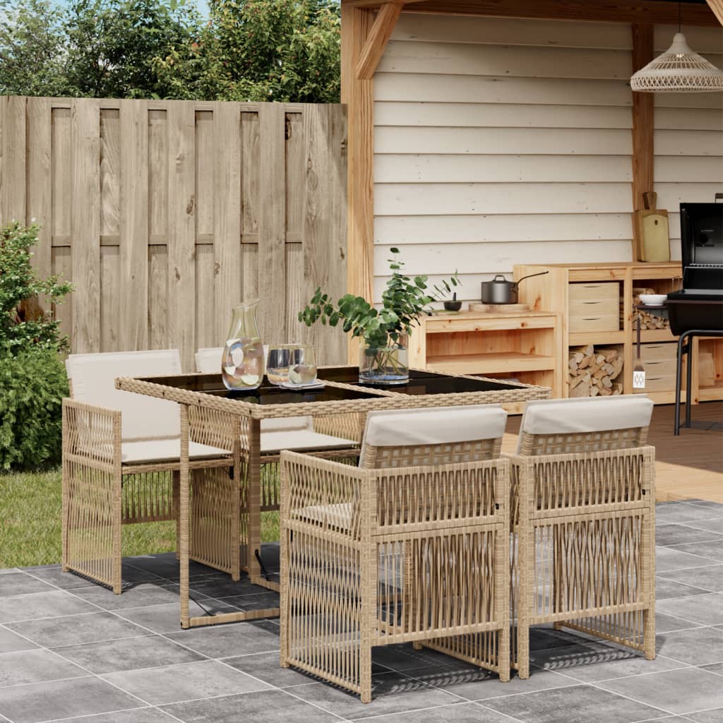 11-Delige Tuinset Met Kussens Poly Rattan