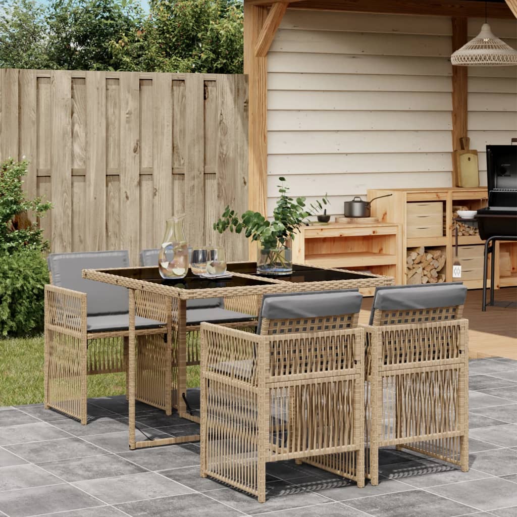 11-Delige Tuinset Met Kussens Poly Rattan
