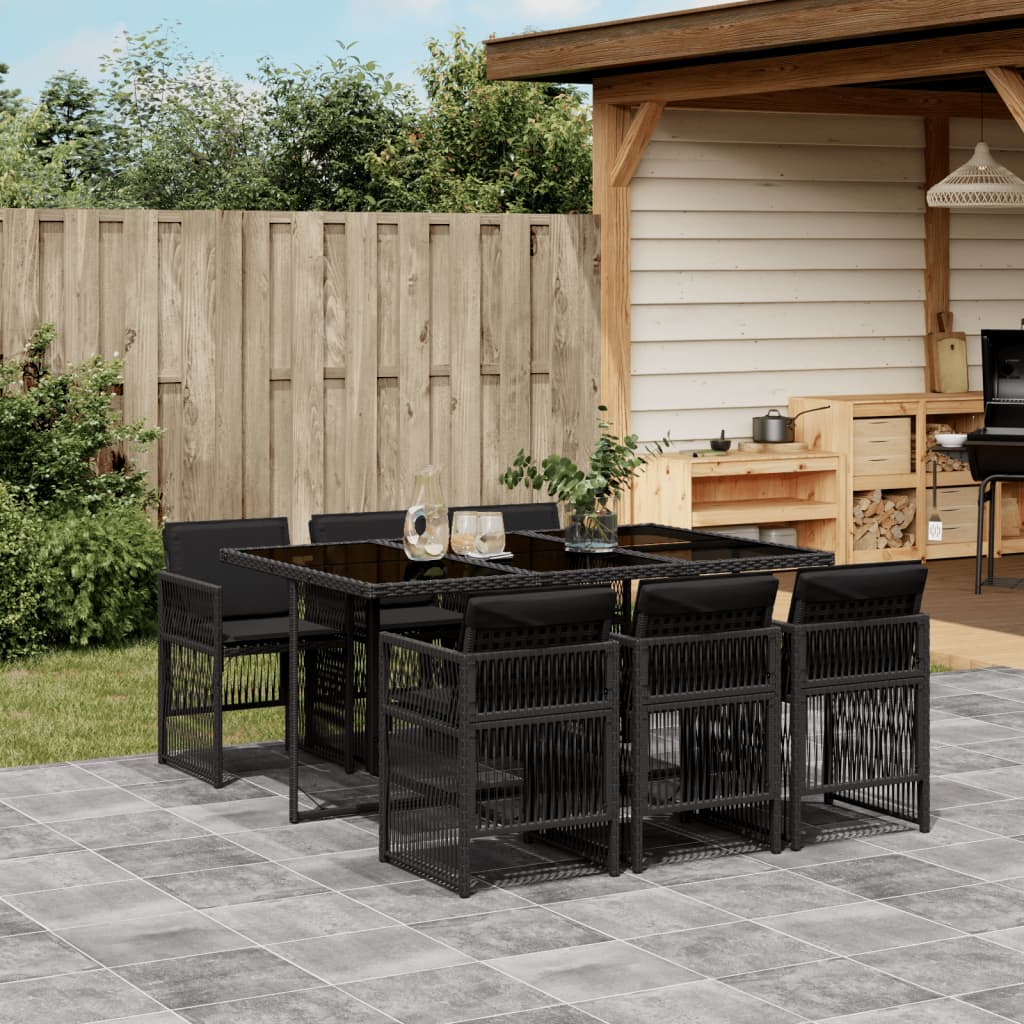11-Delige Tuinset Met Kussens Poly Rattan