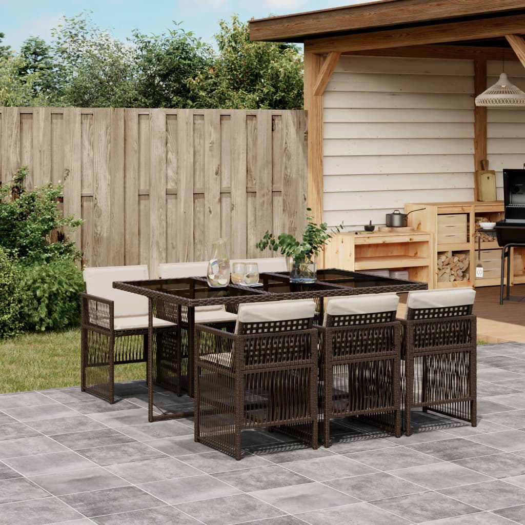 11-Delige Tuinset Met Kussens Poly Rattan