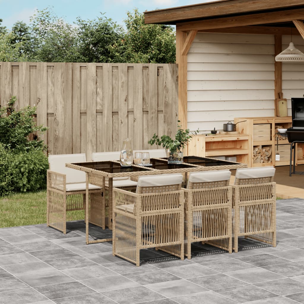 11-Delige Tuinset Met Kussens Poly Rattan