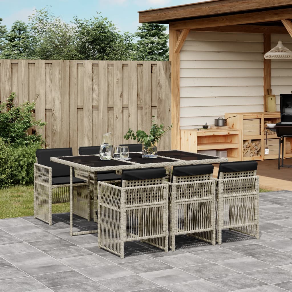 11-Delige Tuinset Met Kussens Poly Rattan
