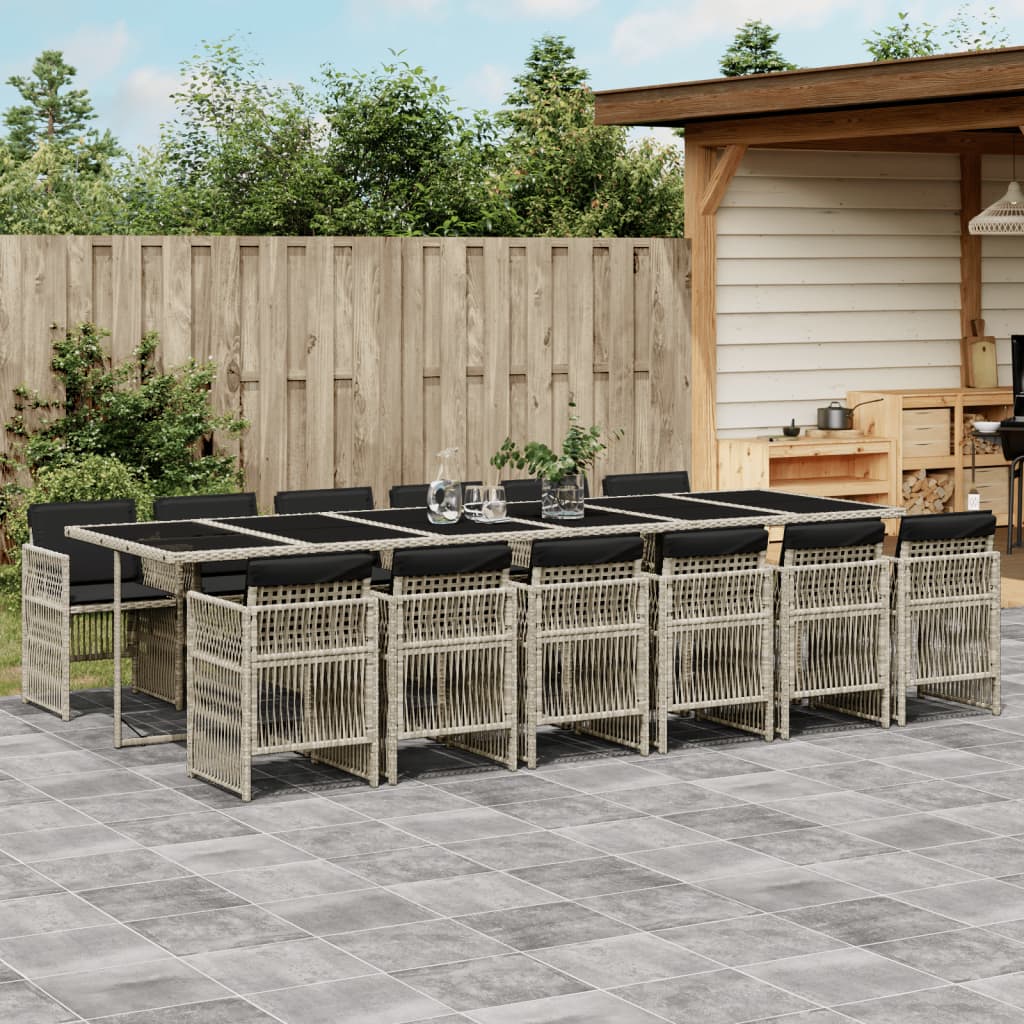 11-Delige Tuinset Met Kussens Poly Rattan