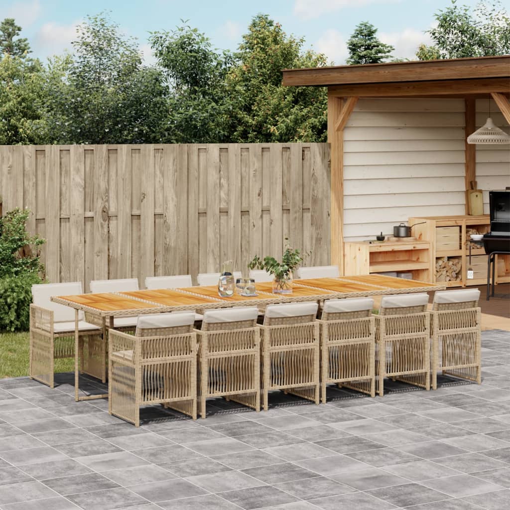 11-Delige Tuinset Met Kussens Poly Rattan