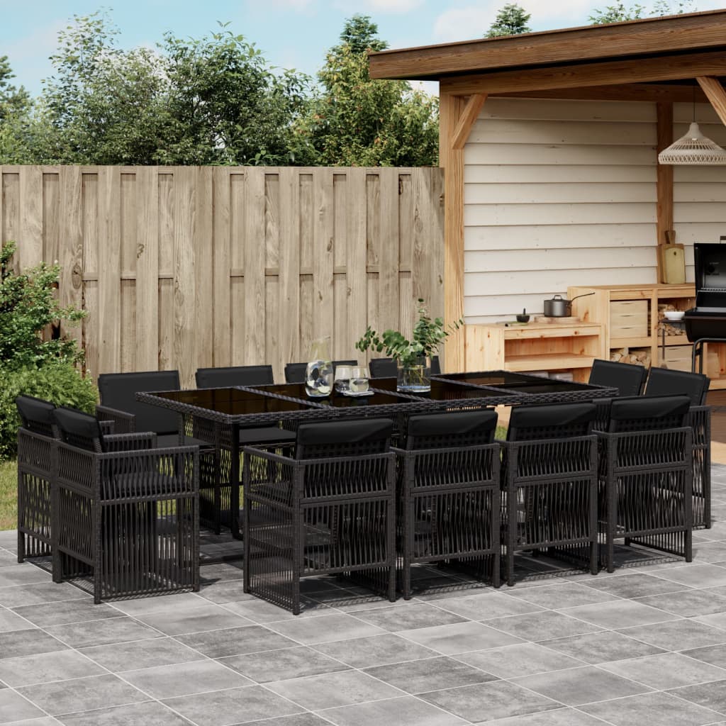 9-Delige Tuinset Met Kussens Poly Rattan