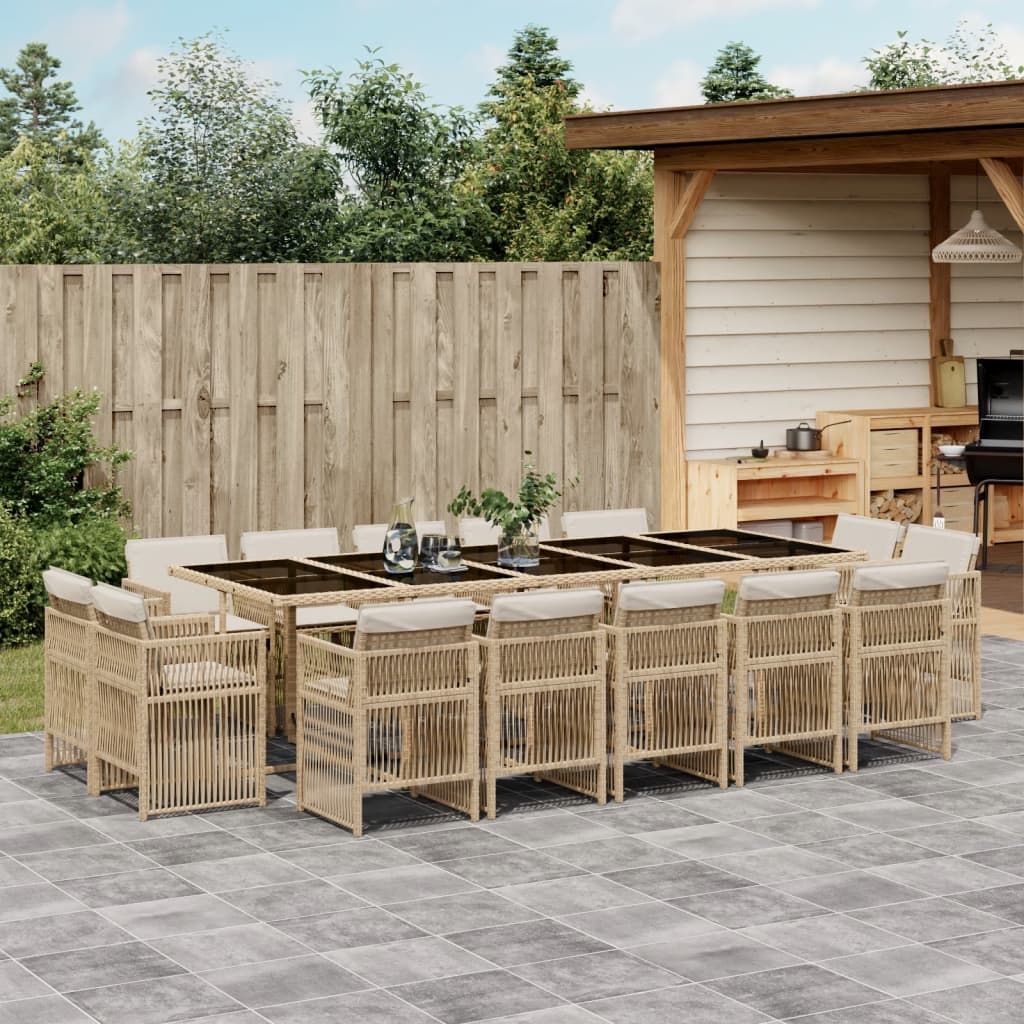 9-Delige Tuinset Met Kussens Poly Rattan