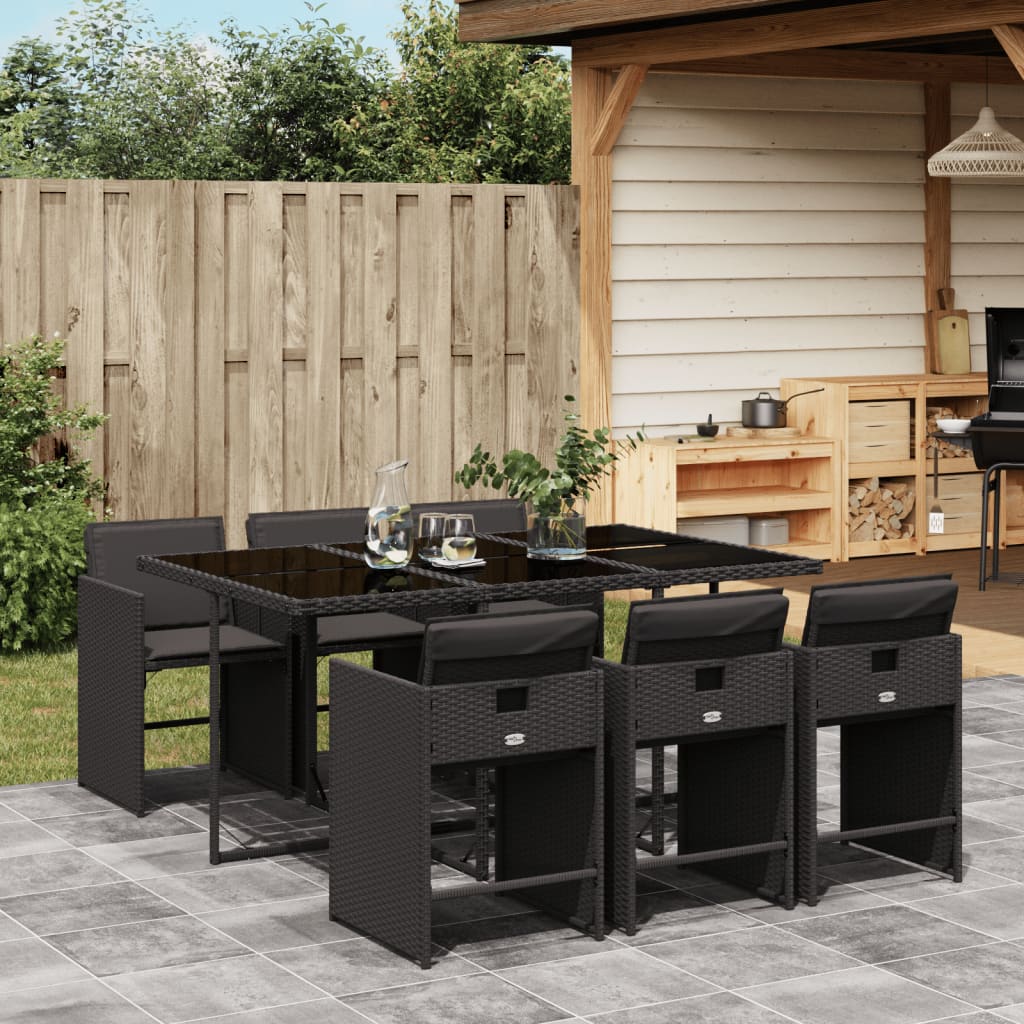 11-Delige Tuinset Met Kussens Poly Rattan