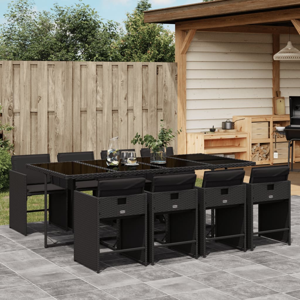11-Delige Tuinset Met Kussens Poly Rattan