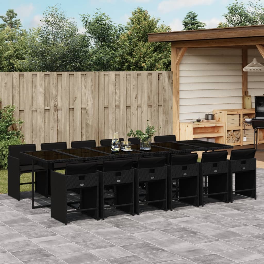 11-Delige Tuinset Met Kussens Poly Rattan